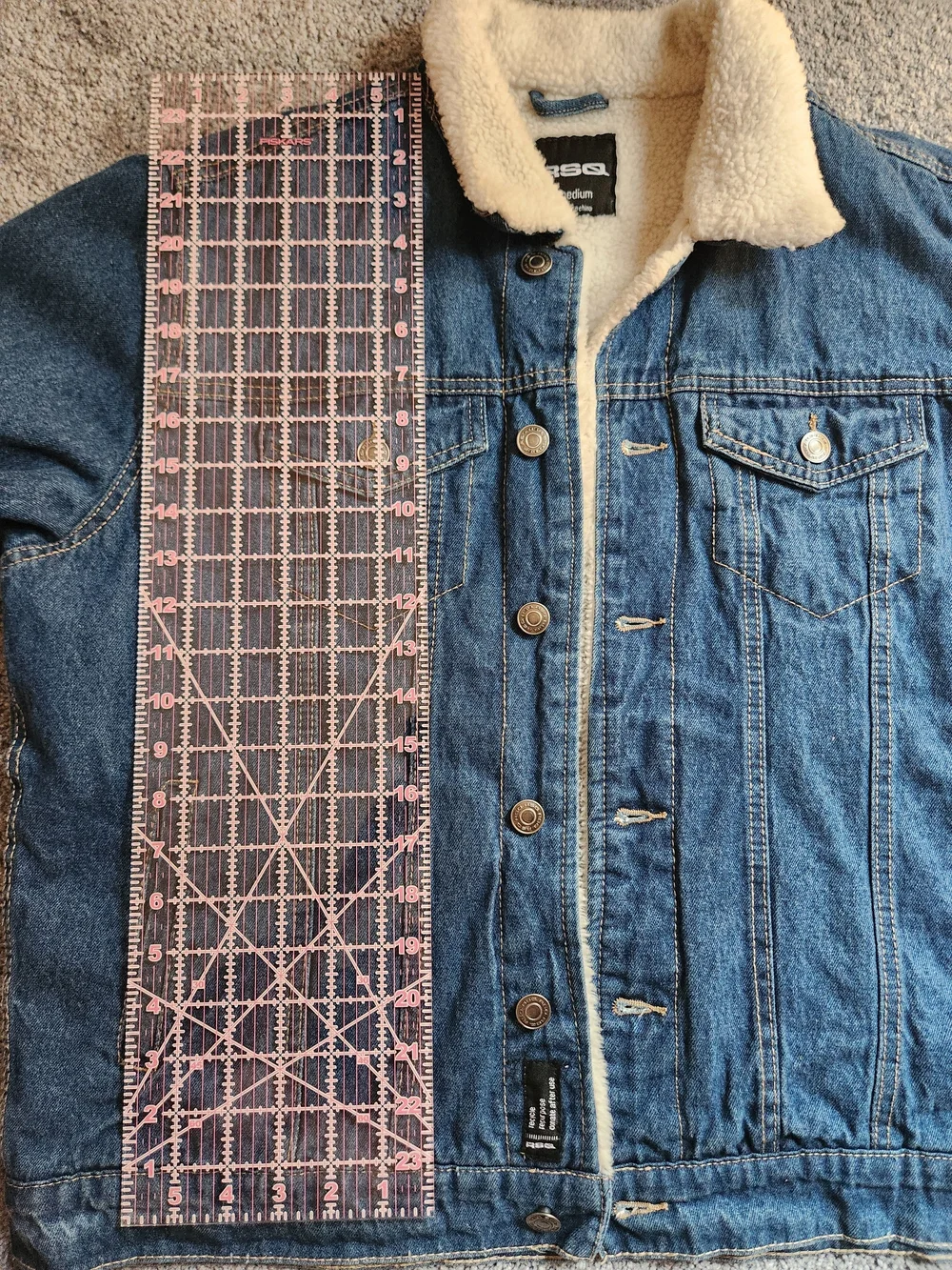 NWOT RSQ Denim Sherpa Lined Jacket